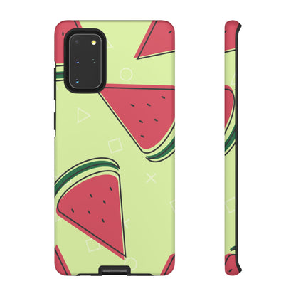 Watermelon Slice Samsung Galaxy Case – Fresh & Fun Design with Retro Geometric Pattern