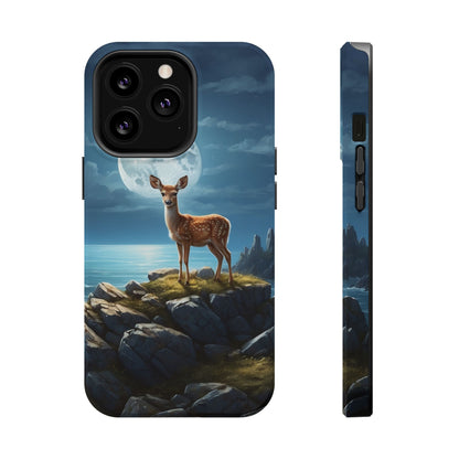 Enchanted Fawn Under the Moonlit Sky MagSafe iPhone Case