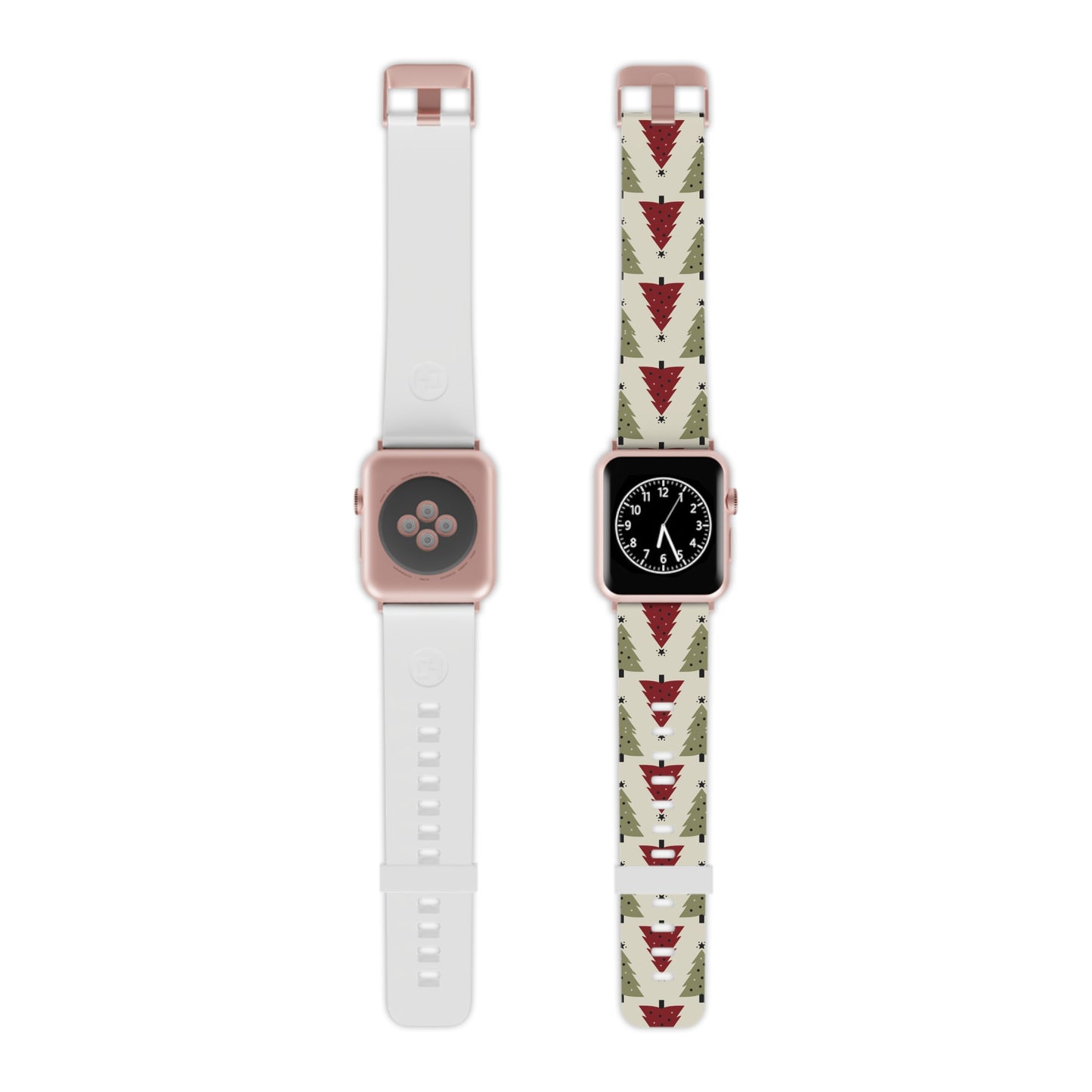 Retro Christmas Trees Pattern Apple Watch Band