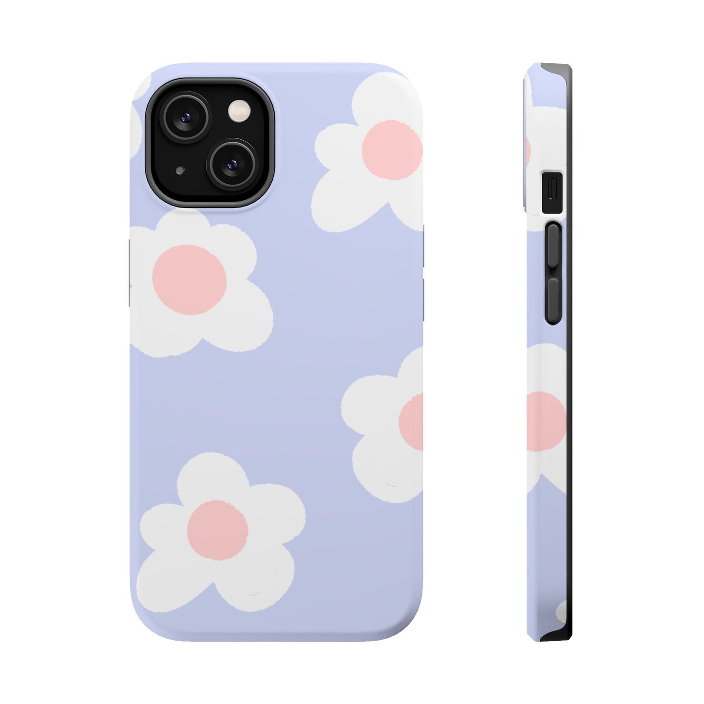 Retro Daisy Pastel Tough MagSafe iPhone Case – Durable Design with Soft Matte Finish