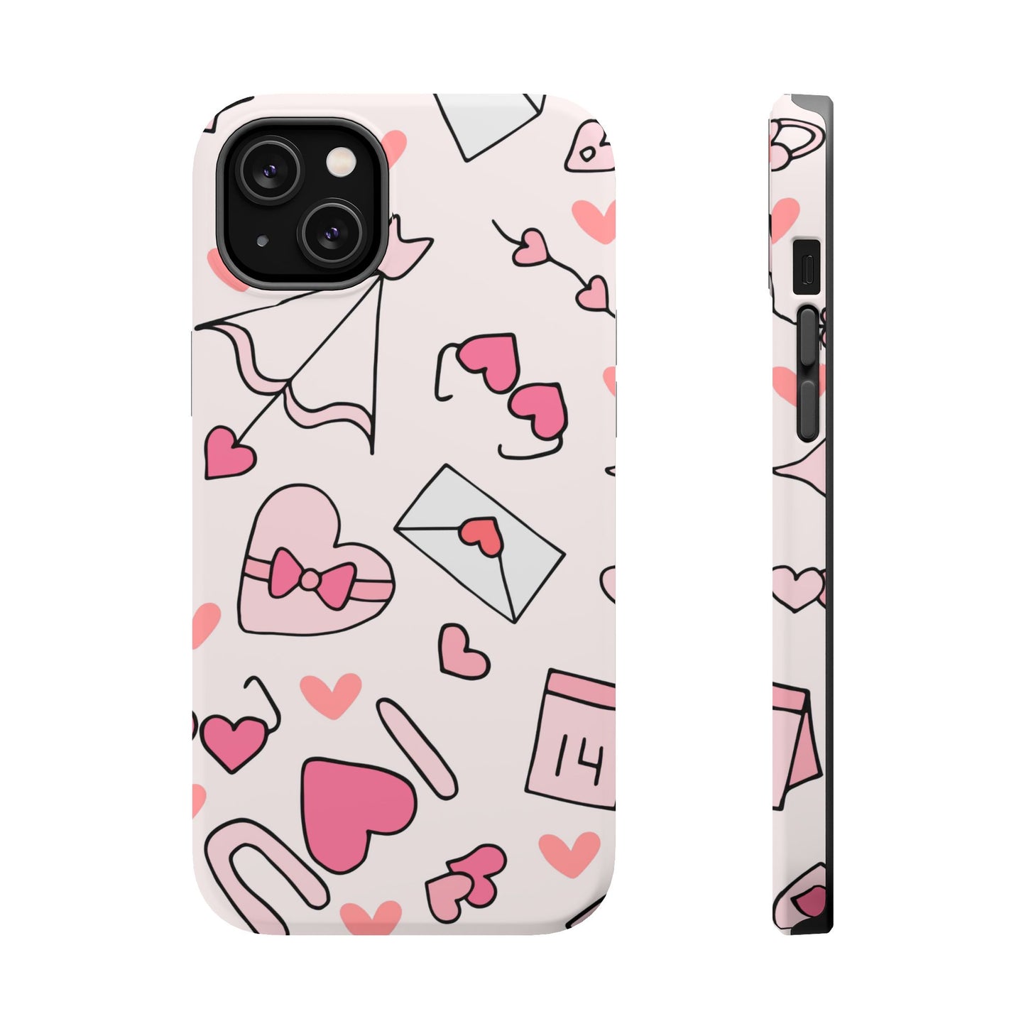 Valentine's Day Scribbles MagSafe iPhone Case