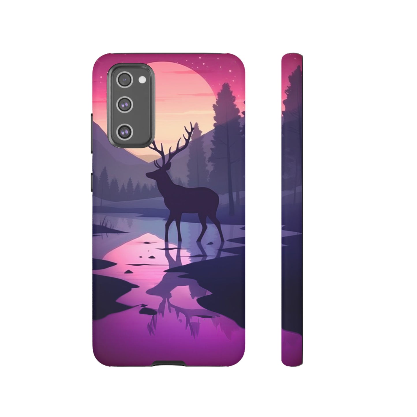 Twilight Elegance: Stag Reflection – Samsung Galaxy Case