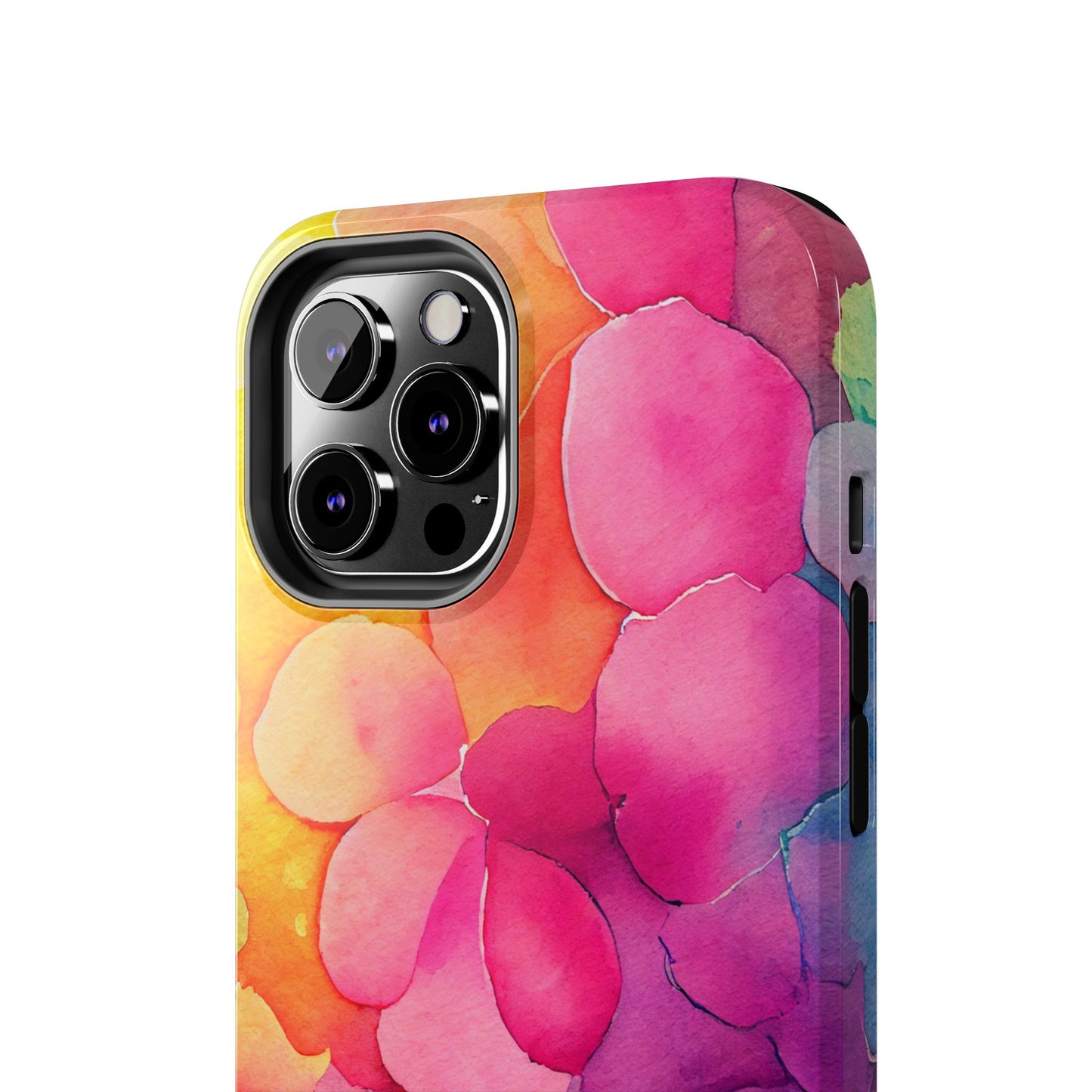 Sunset Petals Watercolor iPhone Case – Slim Design, Glossy Finish