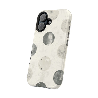 Vintage Polka Dot MagSafe iPhone Case - Neutral Retro Protective Cover