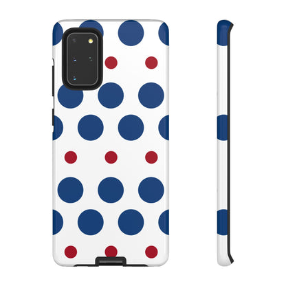 Bold Navy & Red Polka Dot Pattern – Samsung Galaxy Case