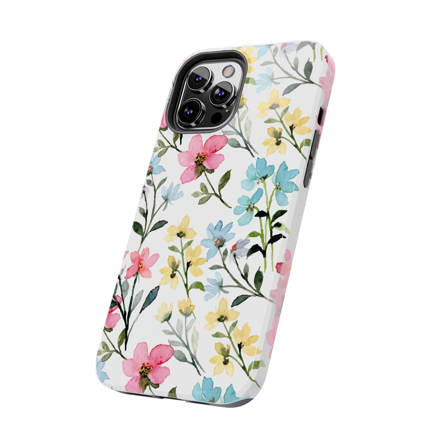 Watercolor Floral Bliss – iPhone Series Case with Pastel Flower Design