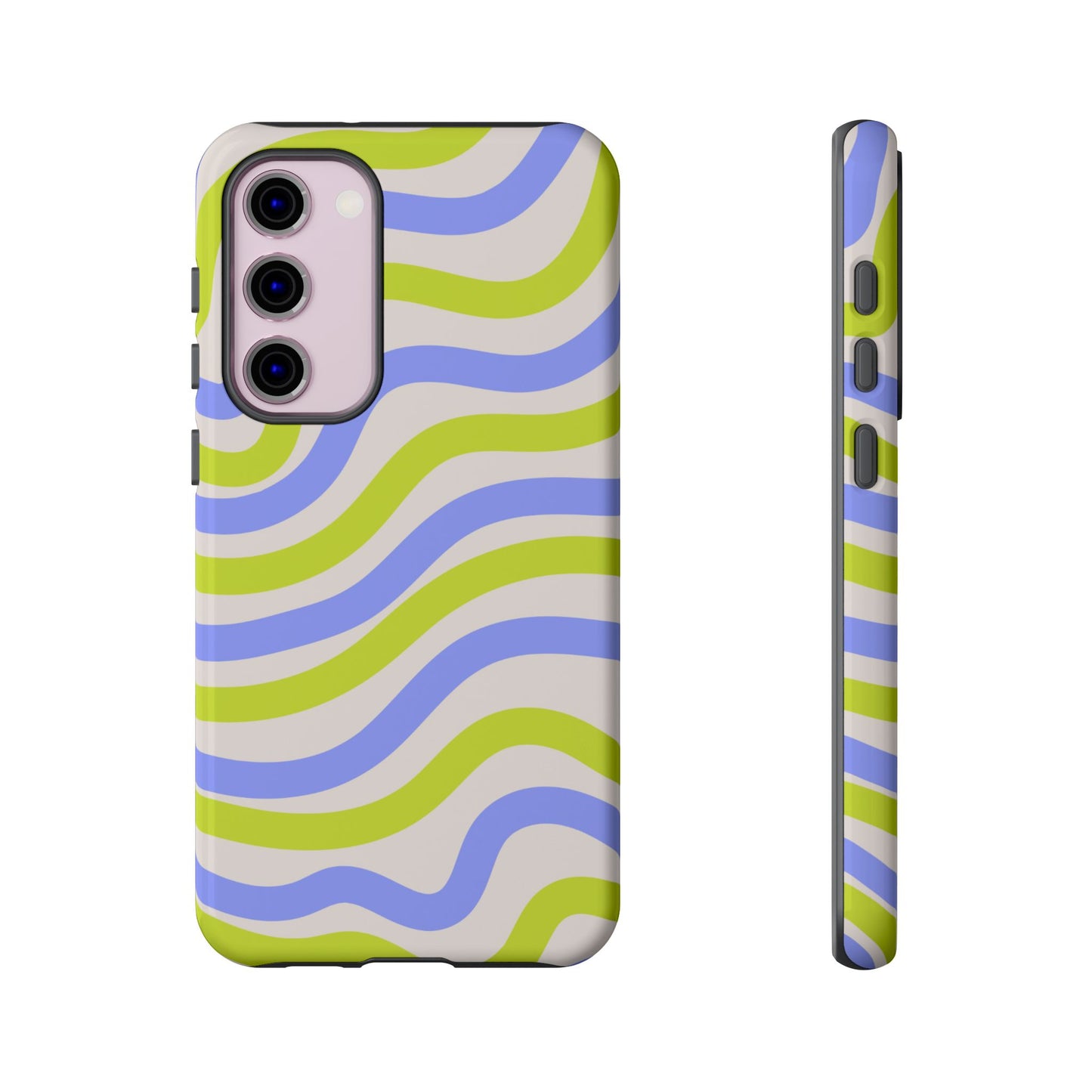 Neon Wave Samsung Galaxy Case – Bold Dual-Layer Protection with 70s-Inspired Vibe