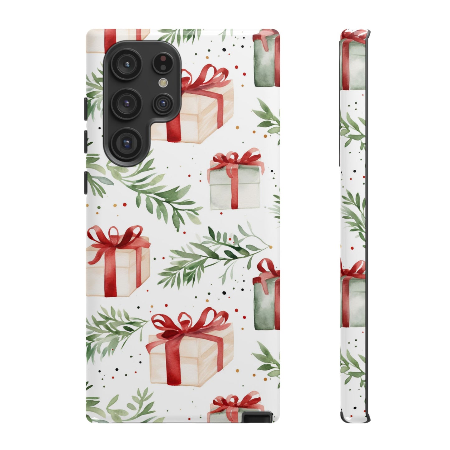 Watercolor Holiday Gifts & Greenery - Samsung Galaxy Series Case