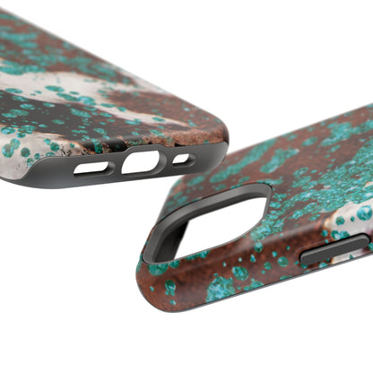 Teal Glitter Cowhide - MagSafe iPhone Series Case