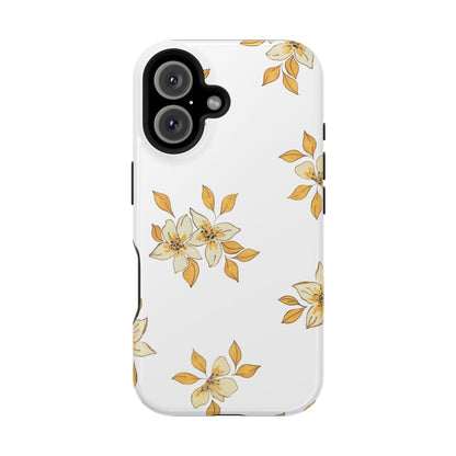 Delicate Yellow Blossom MagSafe iPhone Case – Minimalist Floral Design with Matte Finish