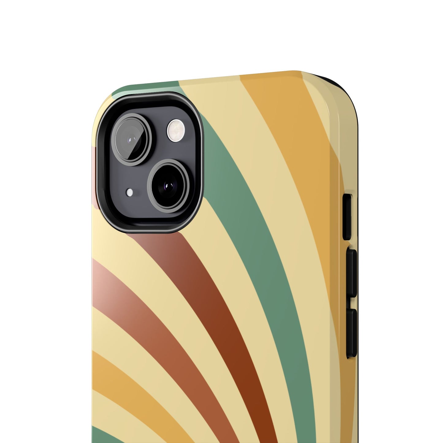 Earthy Retro Swirl iPhone Case – Dual-Layer Protection with 70s-Inspired Earth Tones