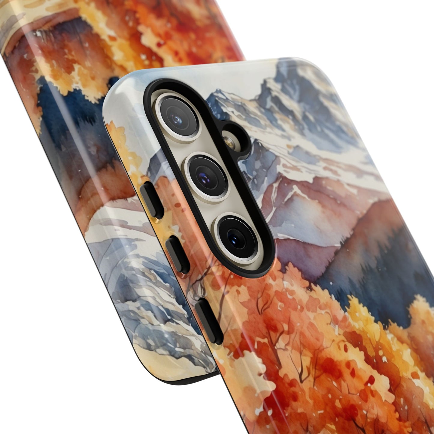 Watercolor Autumn Forest and Mountains - Samsung Galaxy Case