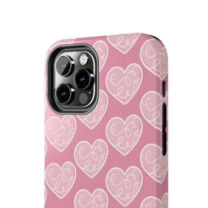 Soft Pink Hearts – iPhone Case