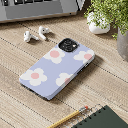 Retro Daisy Pastel Tough iPhone Case – Durable Design with Soft Matte Finish