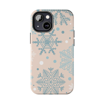 Winter Snowflakes iPhone Case – Shockproof, Smooth Matte Finish, Dual-Layer Protection