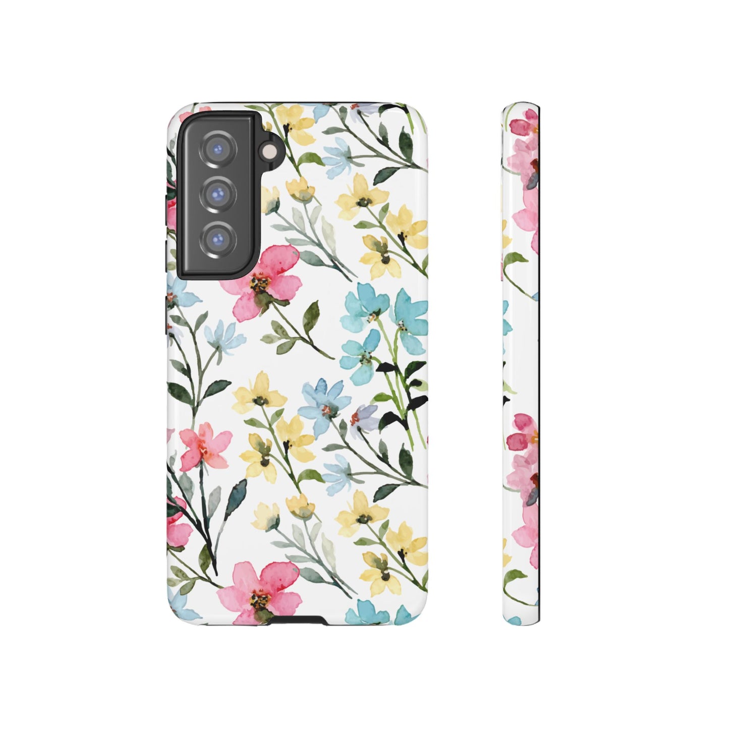 Watercolor Floral Bliss – Samsung Galaxy Case with Pastel Flower Design