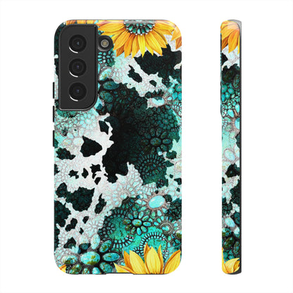 Boho Turquoise Sunflower Lace - Samsung Galaxy Series Case