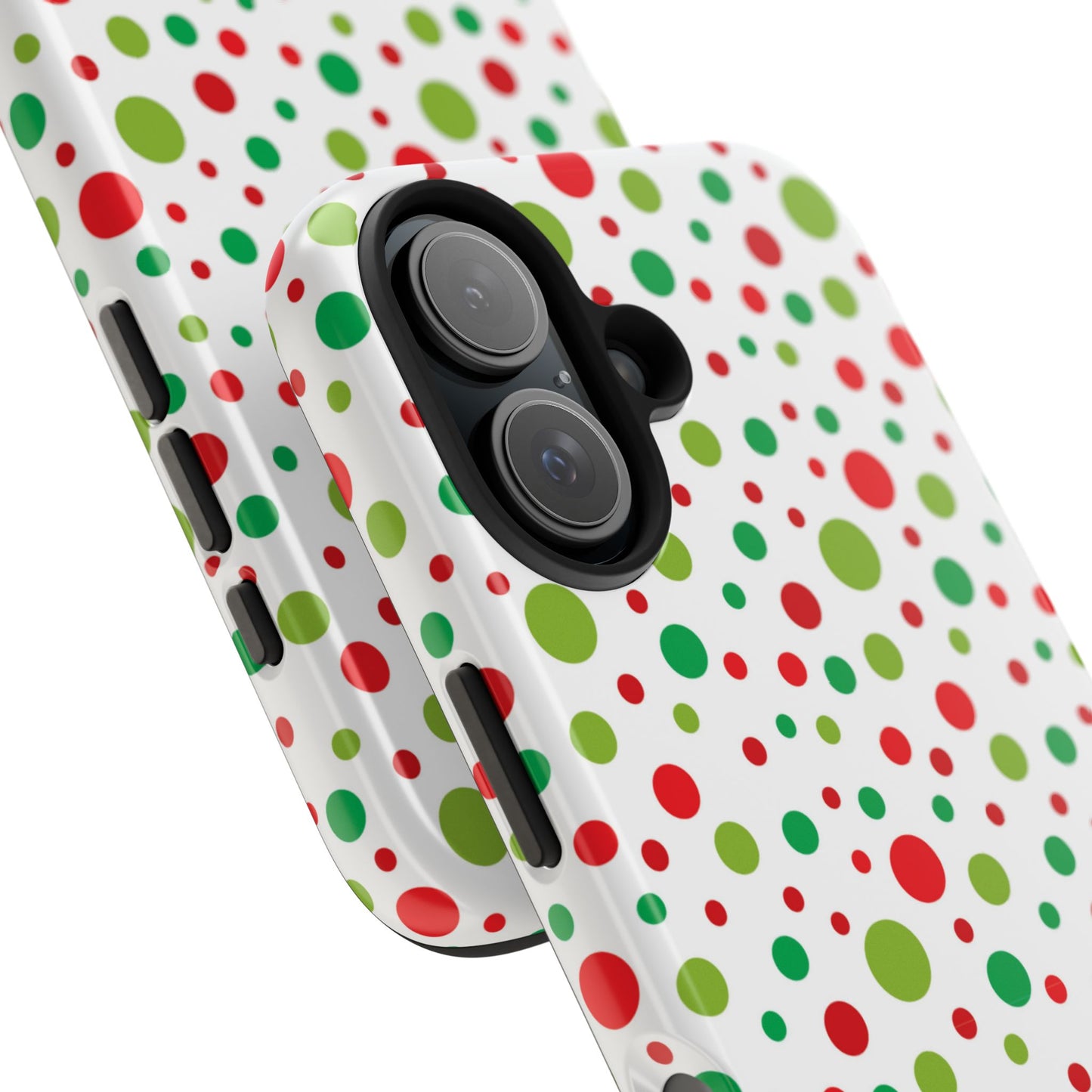 Red & Green Christmas Polka Dots – iPhone Case