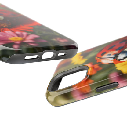 Ladybug on Orange Daisy - MagSafe iPhone Case