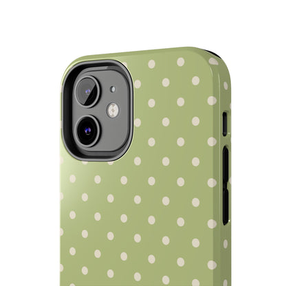 Sage Green Polka Dots – iPhone Case