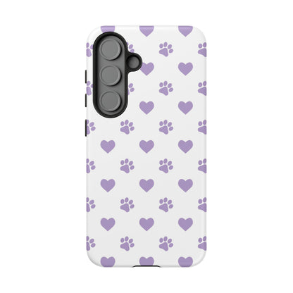 Paw Prints & Hearts – Samsung Galaxy Case, Cute and Durable Design