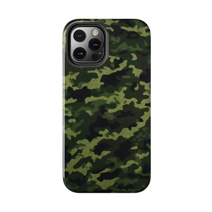 Dark Green Camouflage – iPhone Case, Rugged and Slim Design