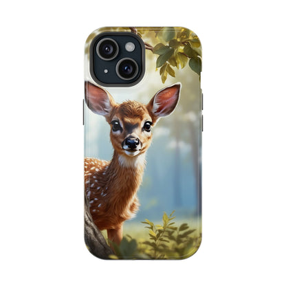 Whimsical Fawn in a Sunlit Forest MagSafe iPhone Case