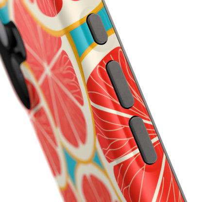 Ruby Grapefruit Pop Tough MagSafe iPhone Case – Vibrant Citrus Design, Shock-Resistant Protection