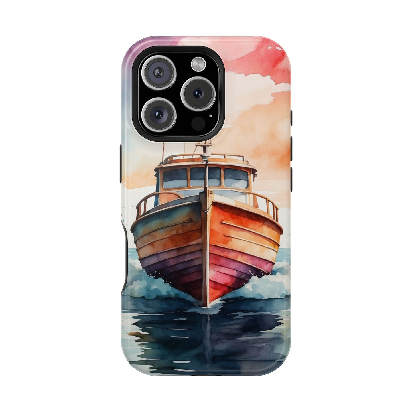 Sunset Sail Watercolor Boat –  MagSafe iPhone Series Case