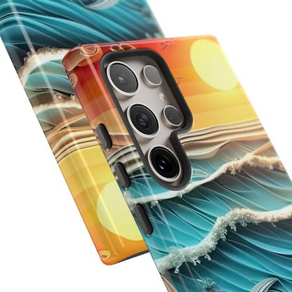 Tropical Sunset Paper Art Ocean – Samsung Galaxy Series Case