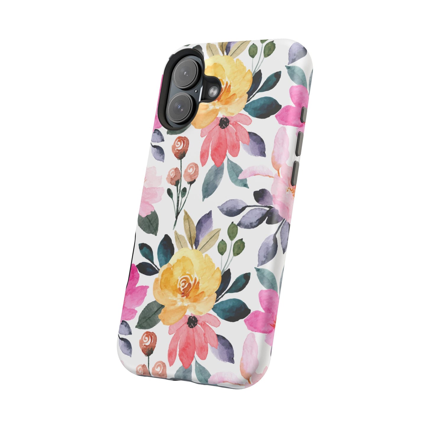 Blossoming Beauty – MagSafe Case with Pastel Floral Watercolor Design