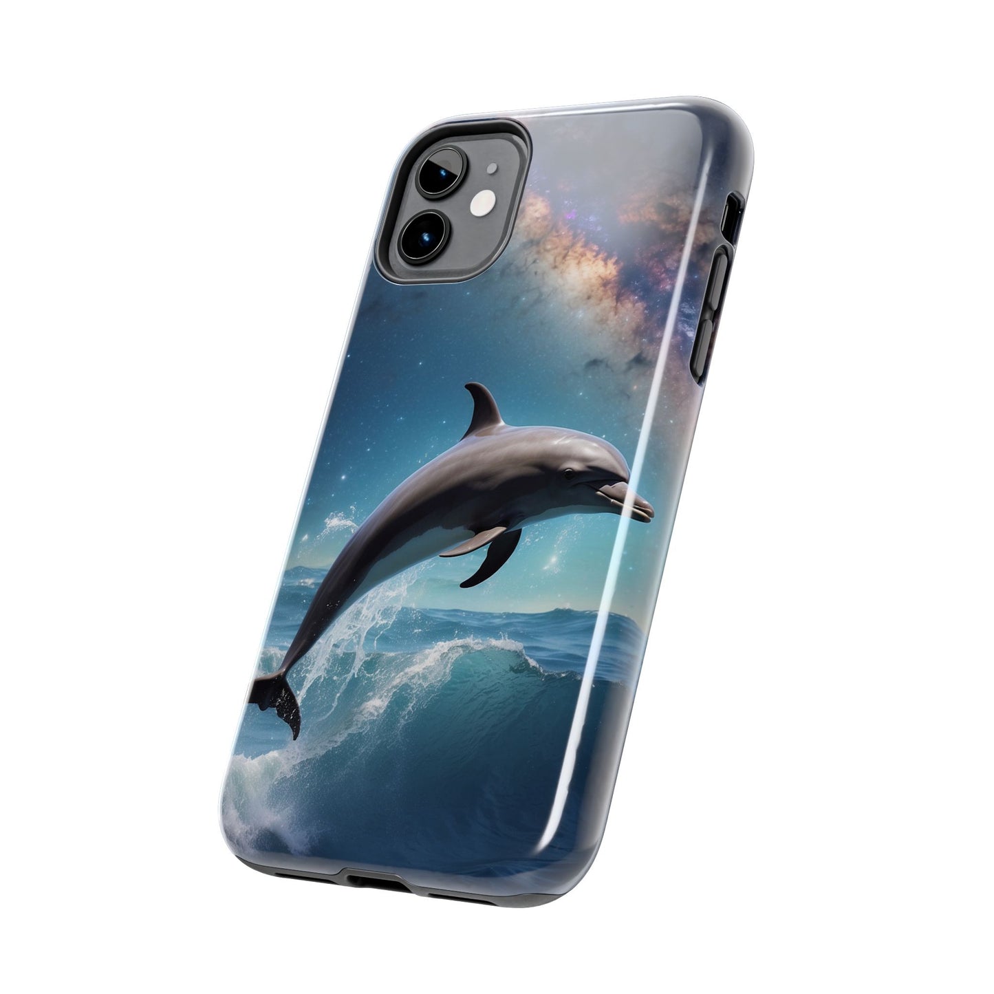 Dolphin Galaxy Splash - iPhone Case