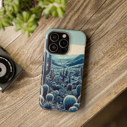 Desert Blues Cactus iPhone Case