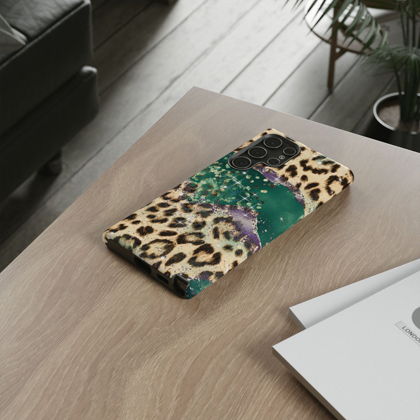 Emerald Glitter Leopard Print - iPhone Series Case