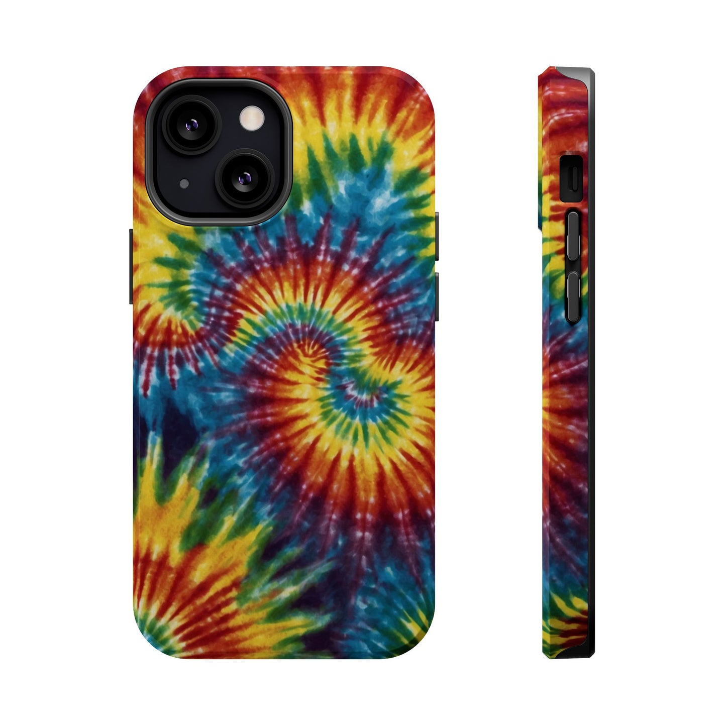 Retro Rainbow Tie-Dye MagSafe Case – Swirl Design