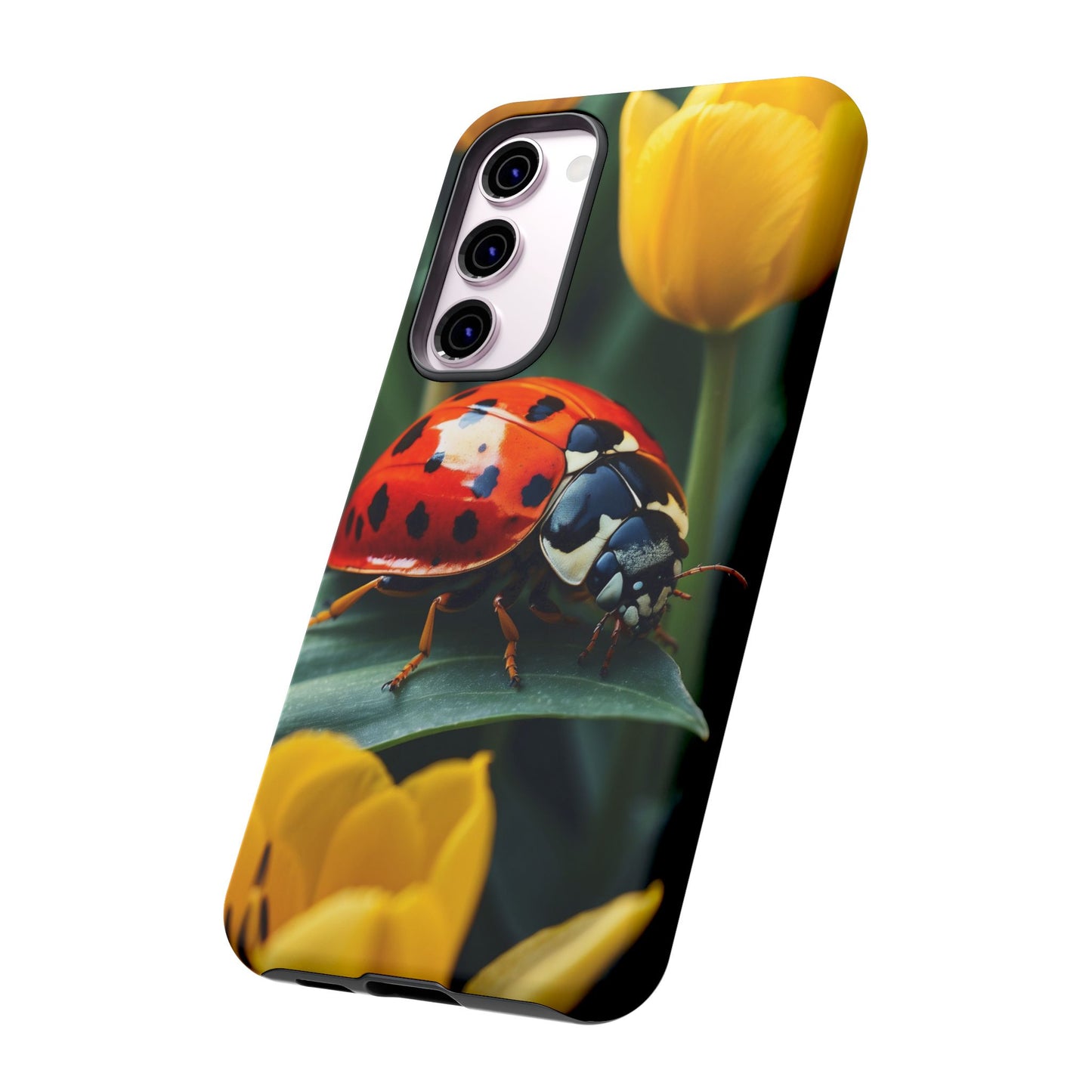 Samsung Galaxy Case: Vibrant Ladybug Amidst a Lush Yellow Flower Garden