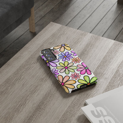 Pastel Daisy Dream Samsung Galaxy Case – Slim Profile, Glossy Finish