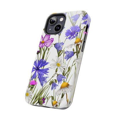 Wildflower Meadow iPhone Case – Purple, Blue, and White Floral Design