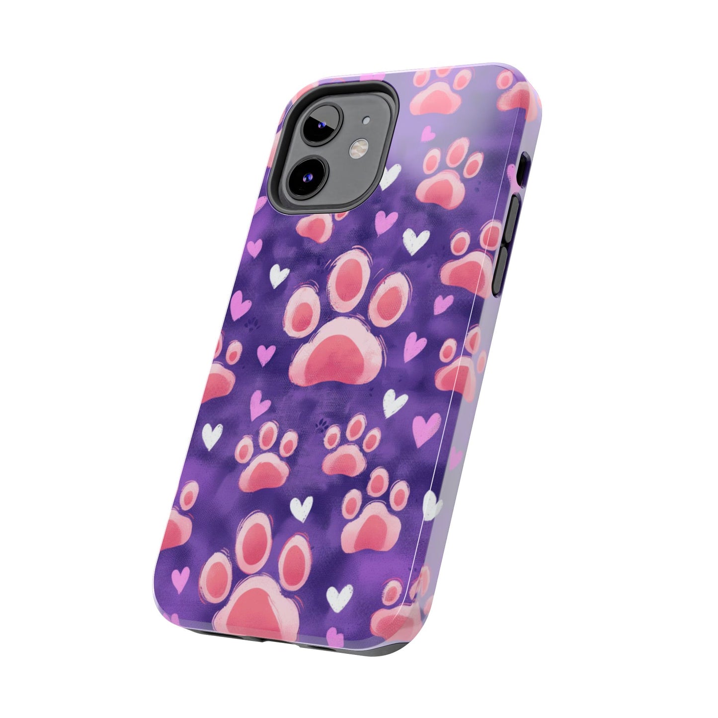 Bold Paw Print iPhone Case - Vibrant Pet-Themed Protective Cover