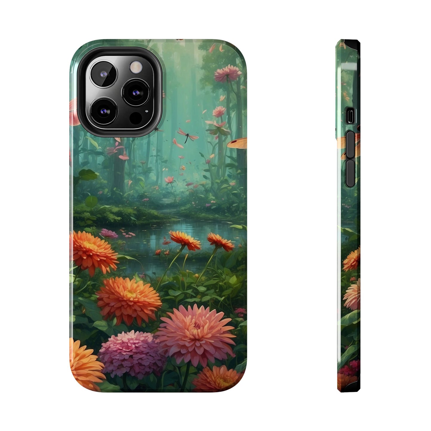 Enchanted Forest Dragonflies & Blossoms – iPhone Series Case