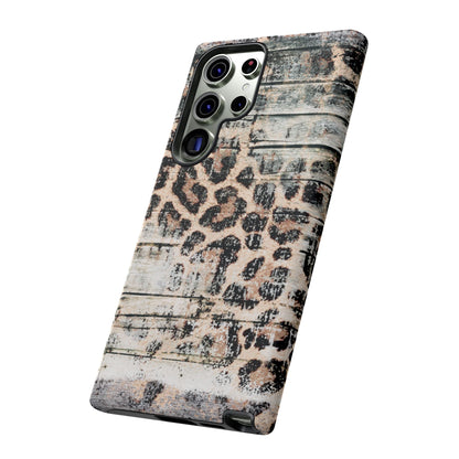 Rustic Leopard Wood Print - iPhone Series Case