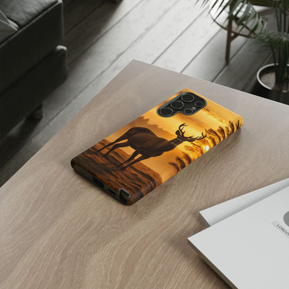 Sunset Majesty: Regal Stag – Samsung Galaxy Case