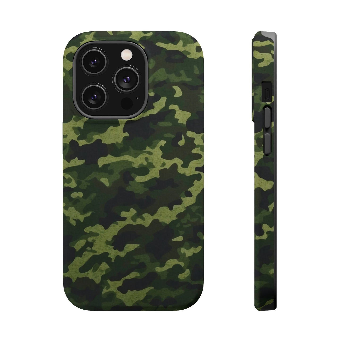 Dark Green Camouflage – MagSafe iPhone Case, Slim and Drop-Resistant