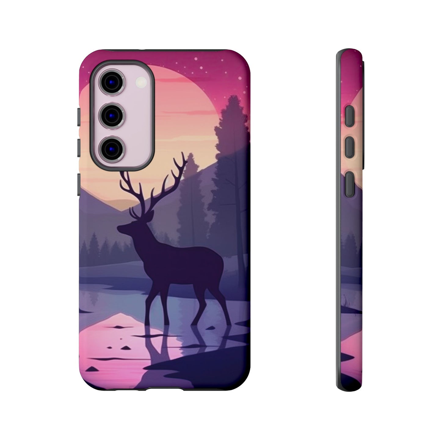 Twilight Elegance: Stag Reflection – Samsung Galaxy Case