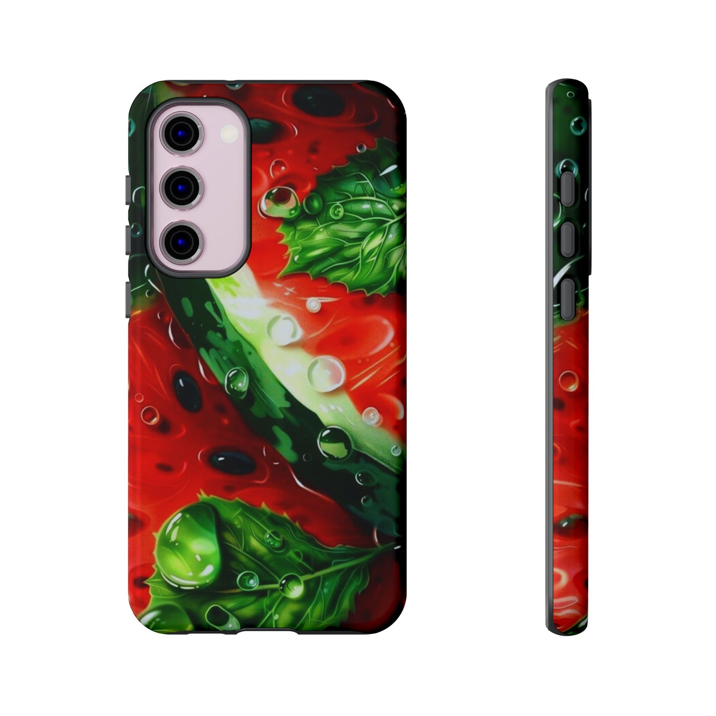 Juicy Watermelon & Mint Samsung Galaxy Case – Tough Dual-Layer, Vibrant Summer Design