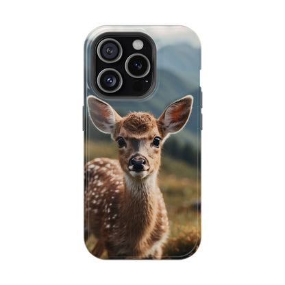 Gentle Fawn in Mountain Meadows MagSafe iPhone Case