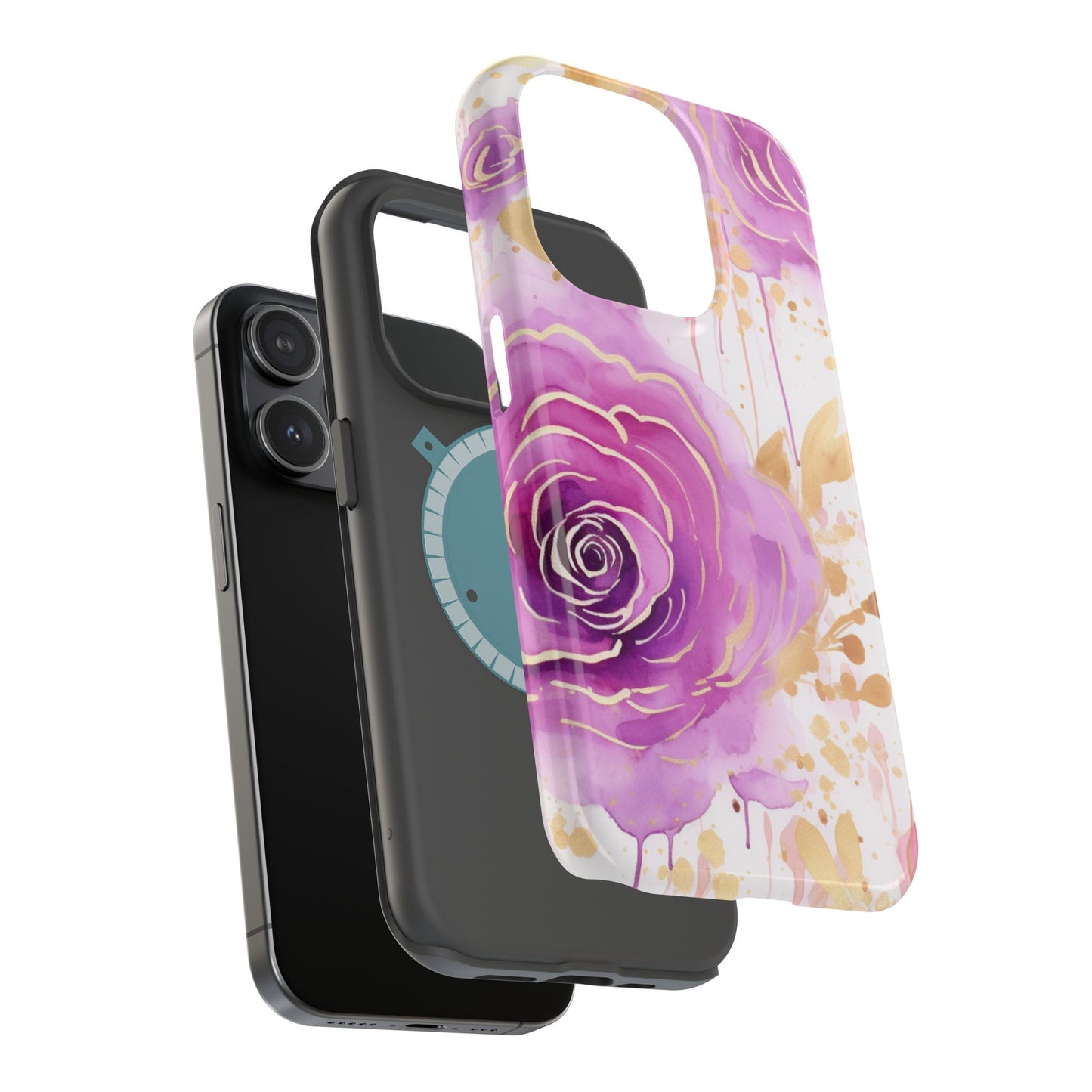 Radiant Purple & Gold Floral - MagSafe iPhone Series Case