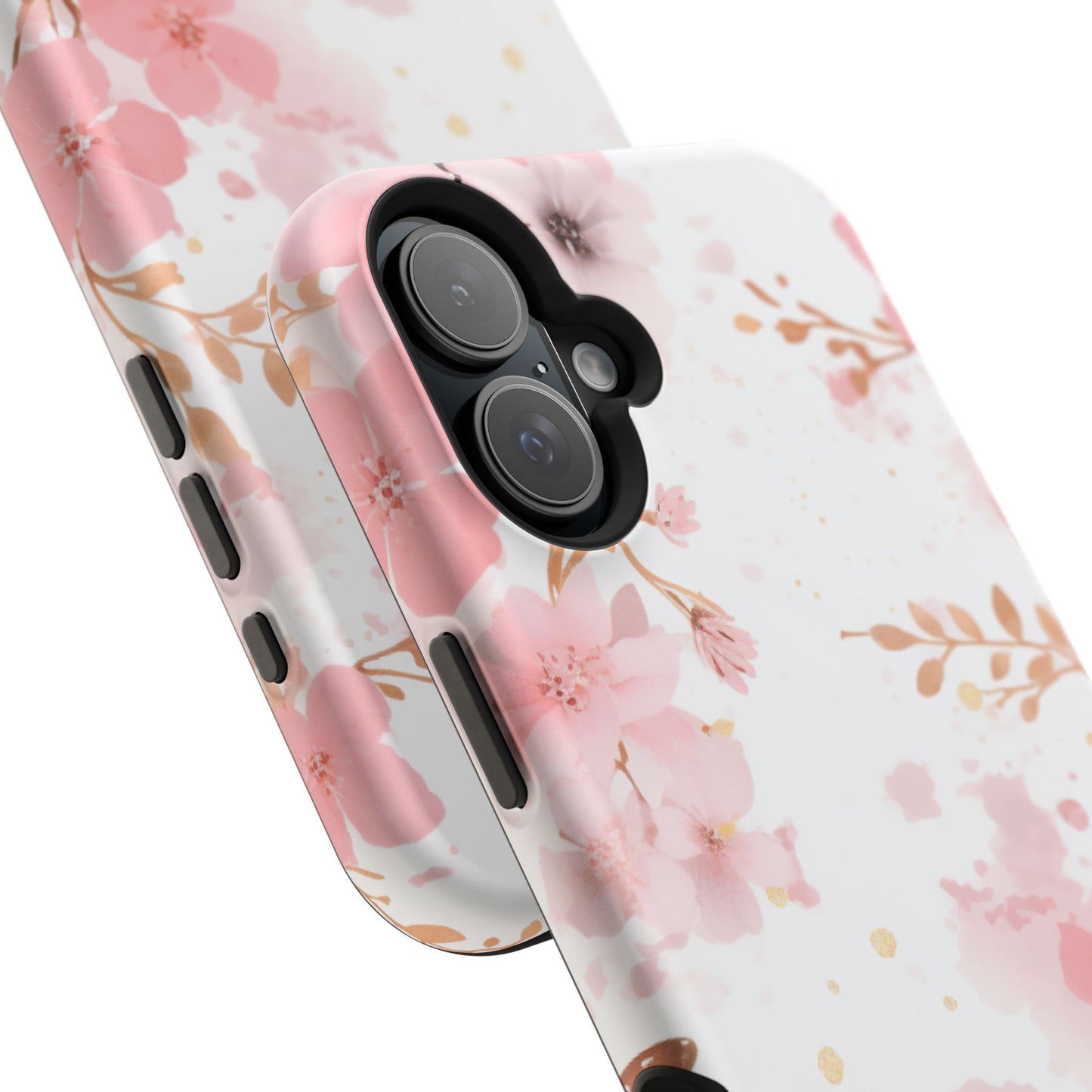 Soft Pink Cherry Blossom MagSafe Case – Floral Elegance with Wireless Charging