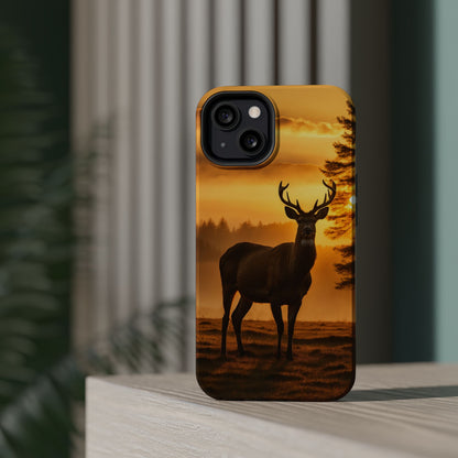 Sunset Majesty: Regal Stag – MagSafe iPhone Case