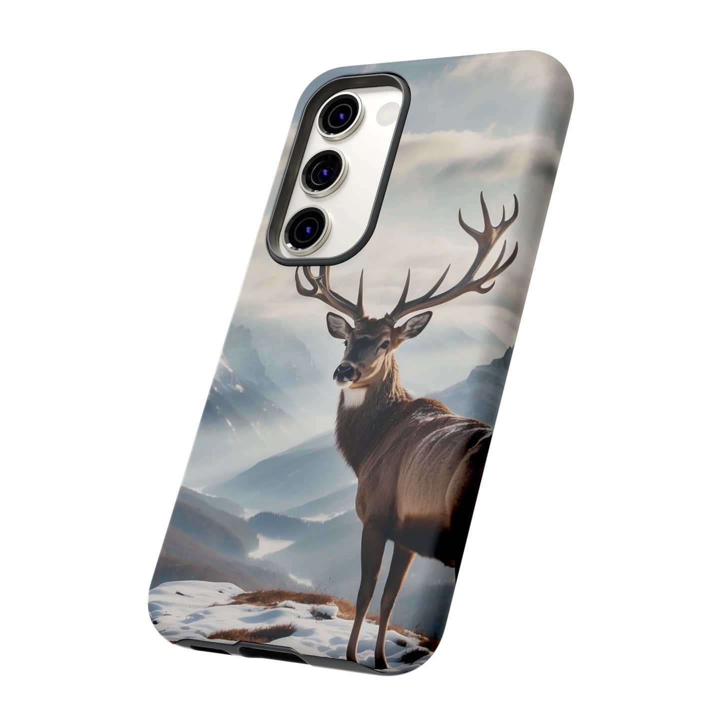 Alpine Majesty: Stag in Snow – Samsung Galaxy Case